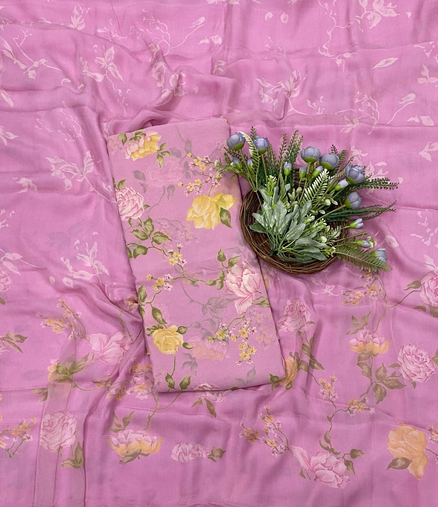 341B Georgette Lilac Suit Fabric / CKC Georgette Suits