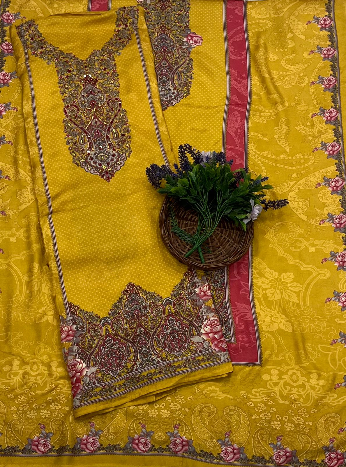 CKC 85 Muslin Yellow Suit Fabric / CKC Muslin Suits