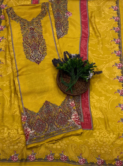 CKC 85 Muslin Yellow Suit Fabric / CKC Muslin Suits