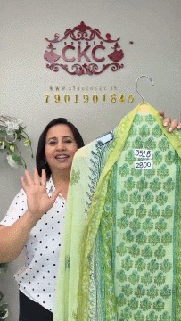 351B Mul Cotton Pista Green suit Fabric / CKC Mul Cotton