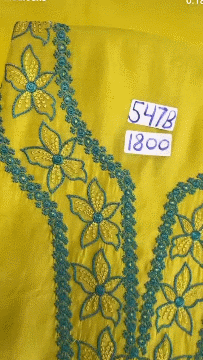 547B Mul Cotton Lemon Suit Fabric/ CKC Mul Cotton