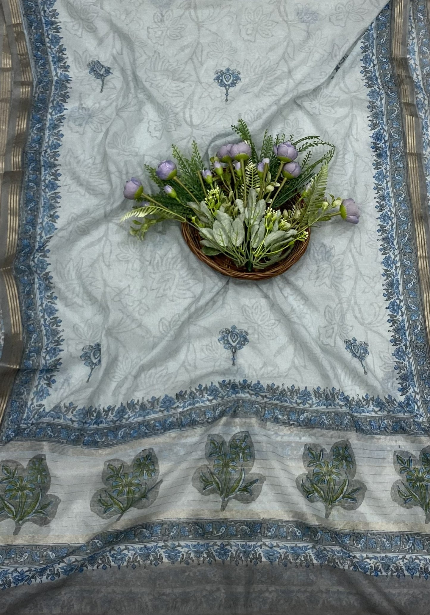 368B Cotton light grey suit Fabric / CKC Cotton Bazar