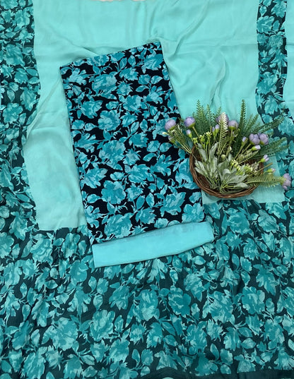CKC 295B Crepe Blue and Black Suit Fabric / CKC Crepe Suits