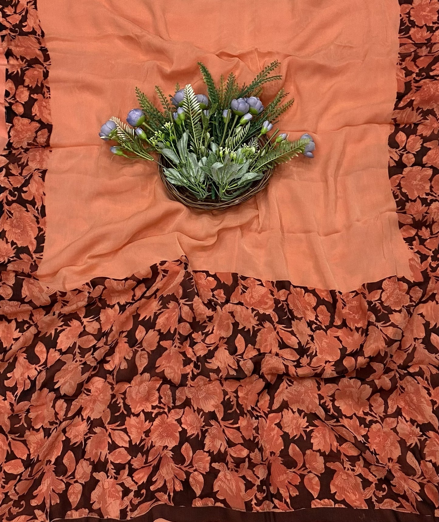 CKC 296B Crepe Orange and Black Suit Fabric / CKC Crepe Suits