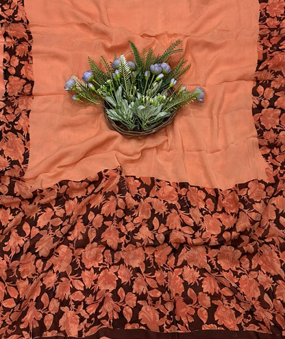 CKC 296B Crepe Orange and Black Suit Fabric / CKC Crepe Suits