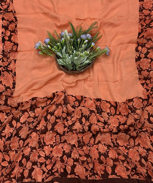 CKC 296B Crepe Orange and Black Suit Fabric / CKC Crepe Suits