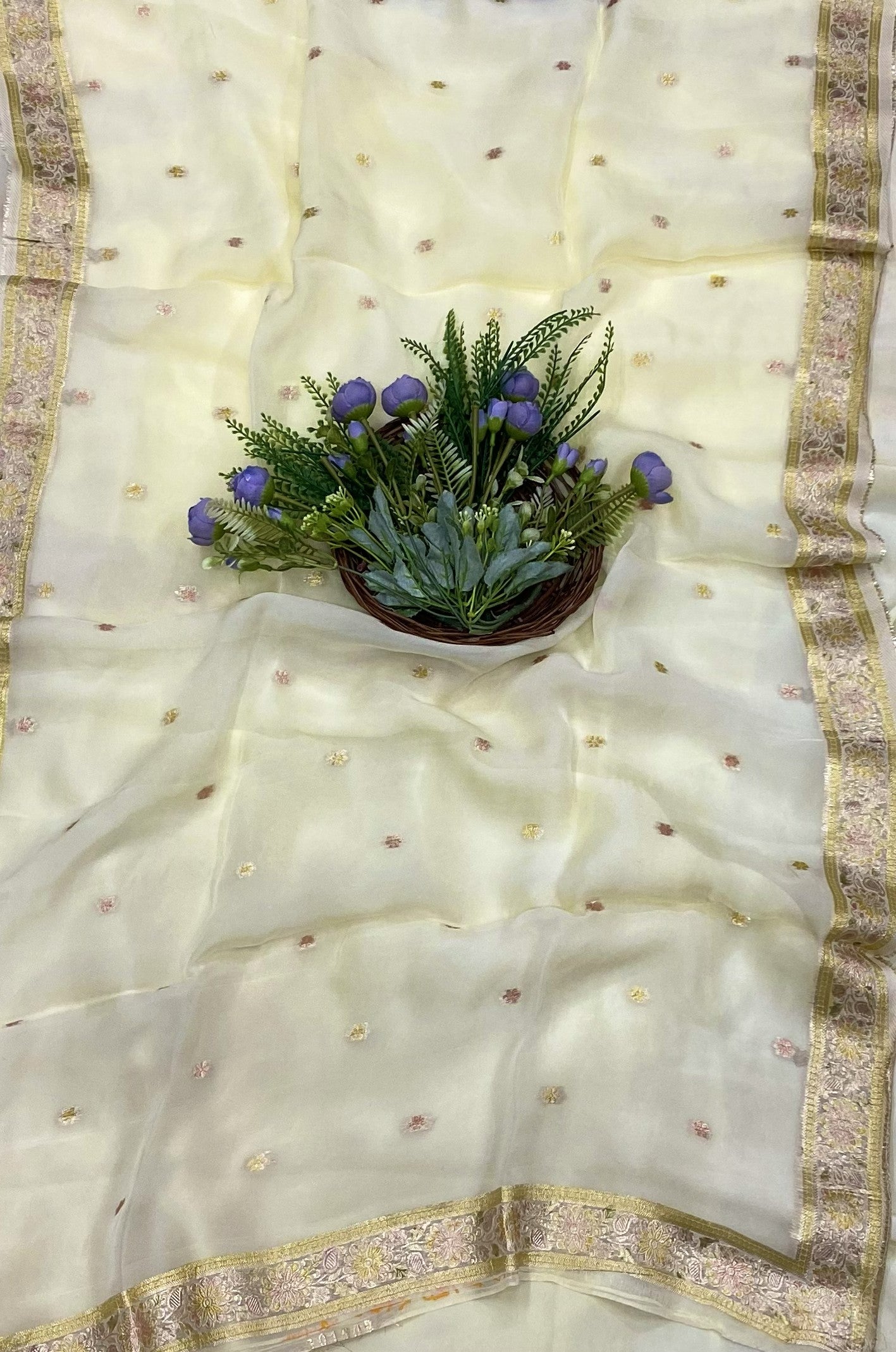 328B Organza Lemon suits Fabric/ CKC Partywear Collection