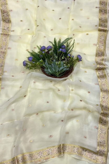 328B Organza Lemon suits Fabric/ CKC Partywear Collection