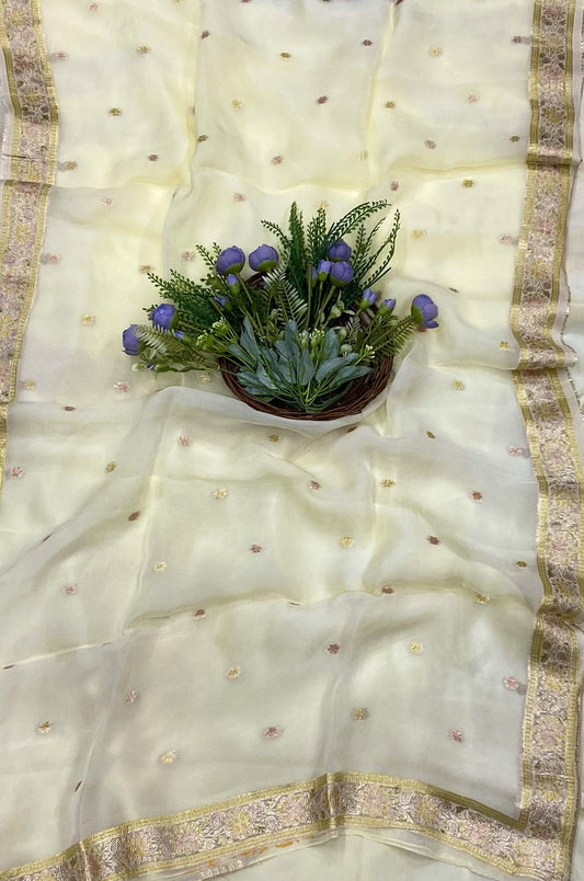 328B Organza Lemon suits Fabric/ CKC Partywear Collection