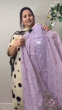 436A Mul Cotton Lilac Suit Fabric / CKC Mul Cotton