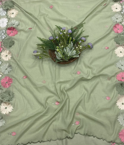 279B Cotton Pista Green Suit Fabric/ CKC Cotton Bazaar