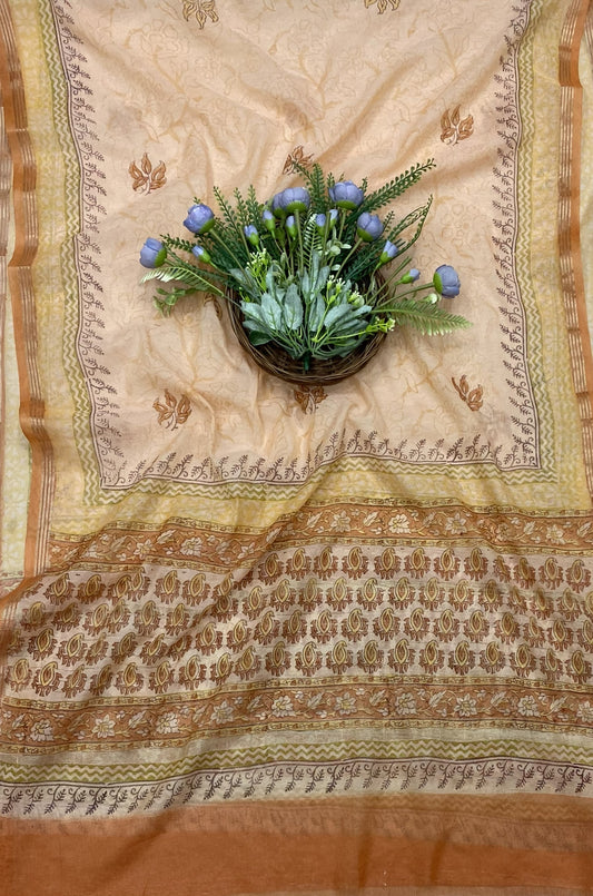 350B Cotton Orange suit Fabric / CKC Cotton Bazaar