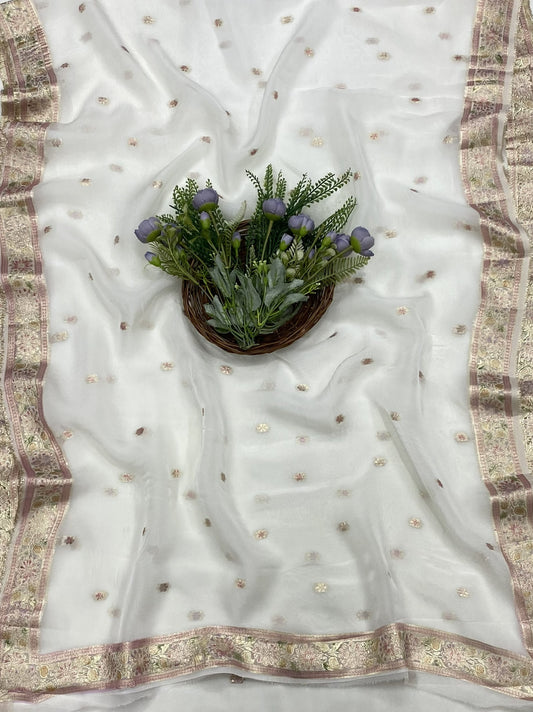 324B Organza off White suits Fabric/ CKC Partywear Collection