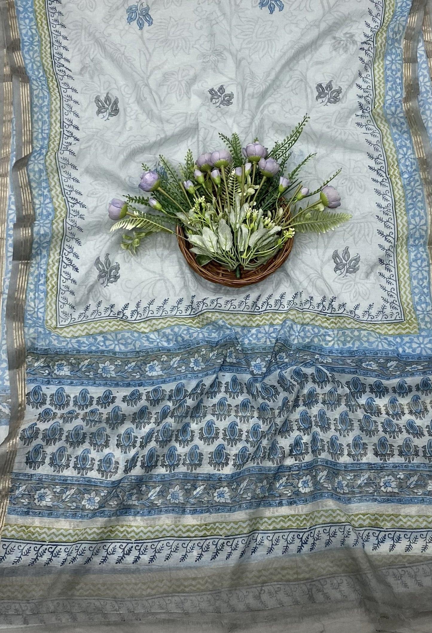 353B Cotton Light Ice Blue suit Fabric / CKC Cotton Bazar