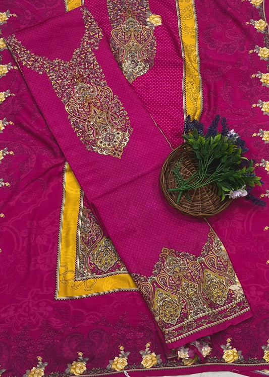 CKC 84 Muslin Mangenta  Suit Fabric / CKC Muslin Suits