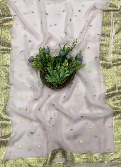 323B Organza Light Pink suits Fabric/ CKC Partywear Collection