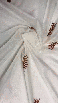 CKC 292B Cotton off white with Pink Suit Fabric / CKC Cotton Bazaar