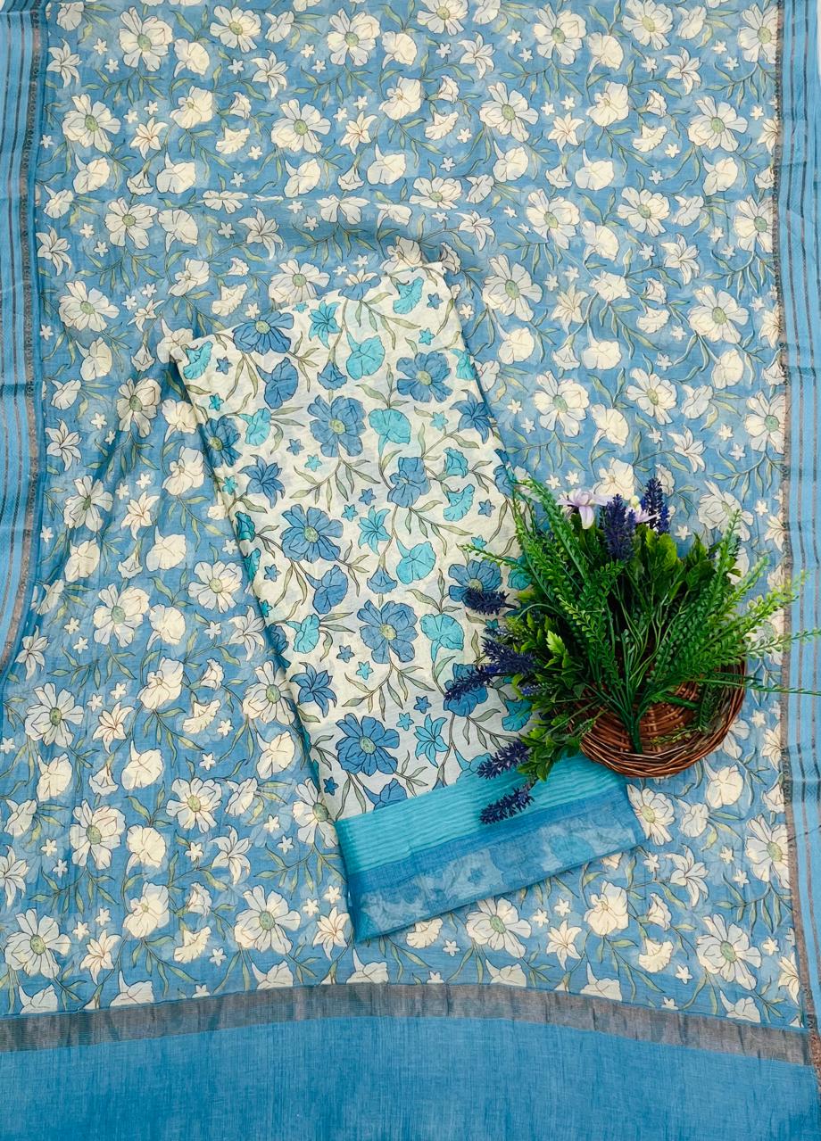 क्रेप गुलाबी सूट संग्रह / हाथ से पेंट किए गए सूट