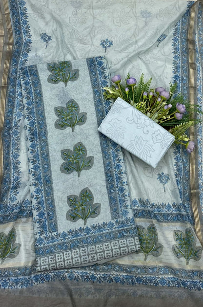 368B Cotton light grey suit Fabric / CKC Cotton Bazar
