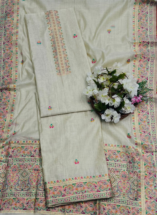 जॉर्जेट सी ग्रीन सूट फ़ैब्रिक / ईज़ी ब्रीज़ी PT-3