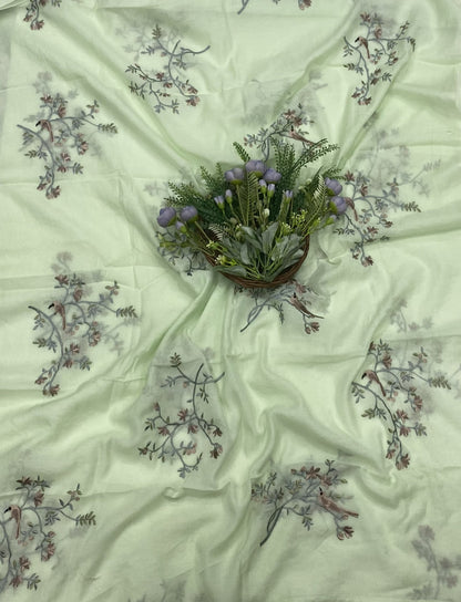 237A Mul Cotton Pista Green Suit Fabric/ CKC Mul Cotton