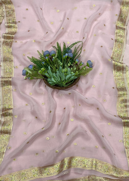 327B Organza Pink suits Fabric/ CKC Partywear Collection