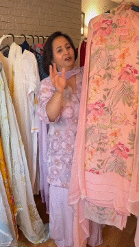 Ckc 108 Georgette Light Pink Suit Fabric / CKC Georgette Suits