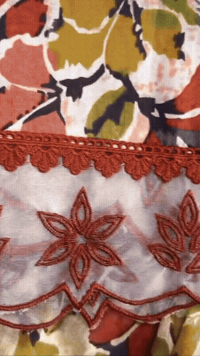 369A Cotton Rust Peach Suit Fabric / CKC Cotton Bazaar