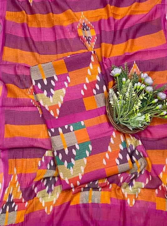 806D PURE MUL COTTON MAJENTA SUIT FABRIC / CKC MUL COTTON SUITS