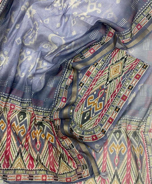 810D MAHESHWARI ASH GREY SUITS FABRIC / CKC MAHESHWARI SUITS