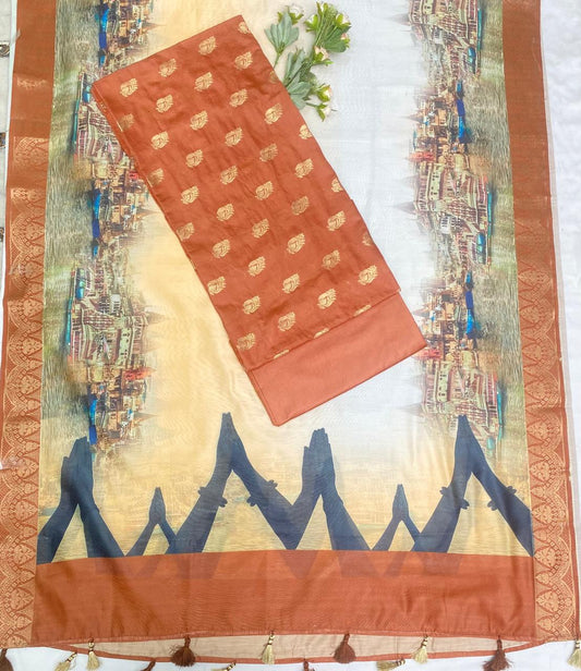 शुद्ध मुंगा सिल्क डार्क वाइन सूट फ़ैब्रिक / शुद्ध फ़ैब्रिक संग्रह
