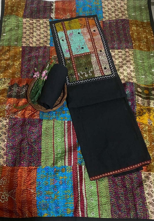 Cotton Black Suit Fabric / Cotton Bazaar