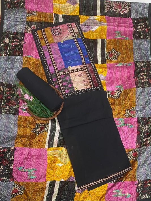 Cotton Black Suit Fabric / Cotton Bazaar