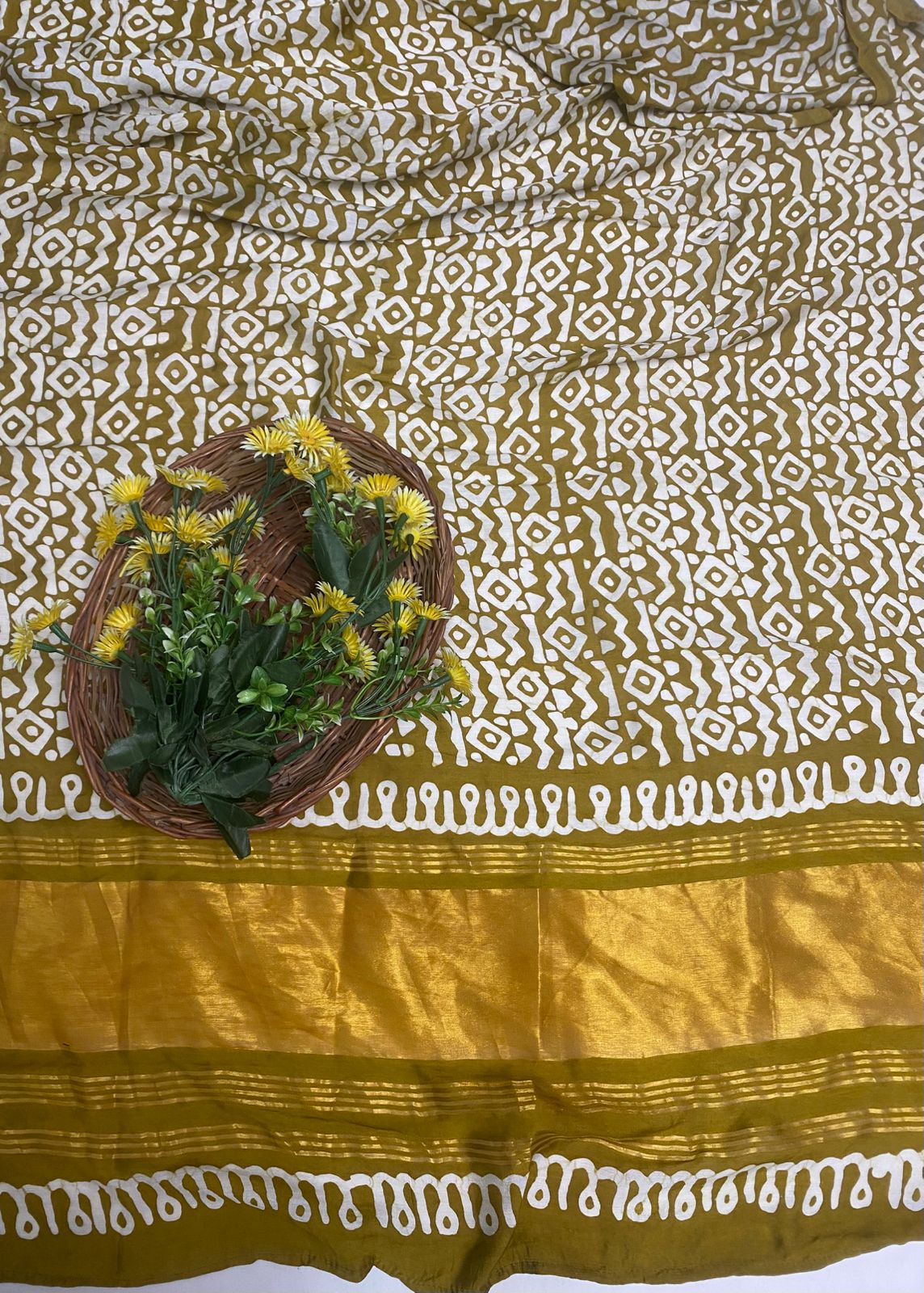Cotton Dark Green With Mehndi Green Suit Fabric / Cotton Bazaar