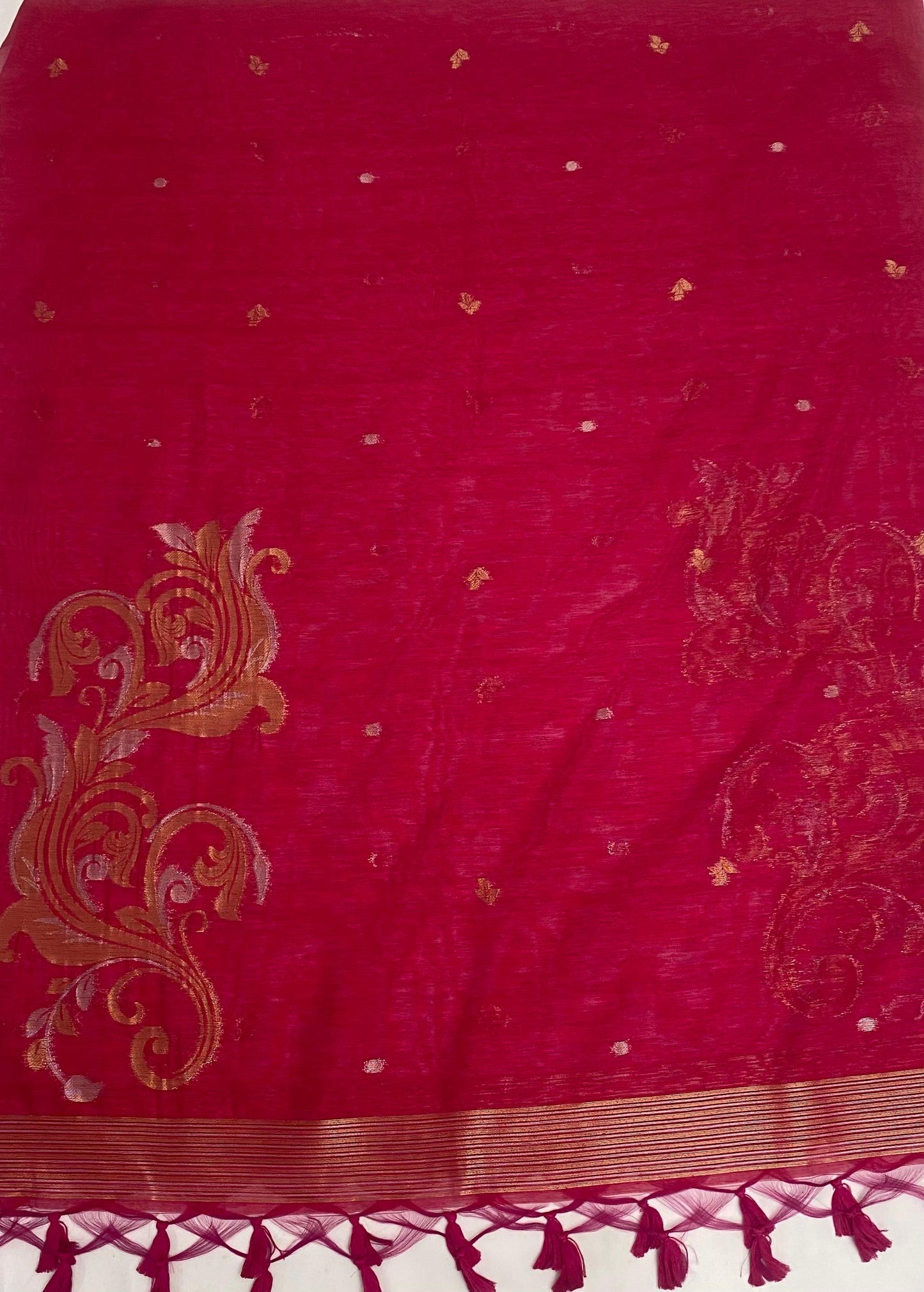 Jamdani Magenta Suit Fabric / Jamdani Suits