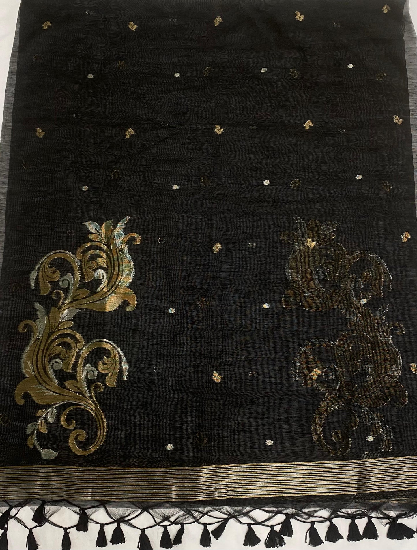 Jamdani Black Suit Fabric / Jamdani Suits