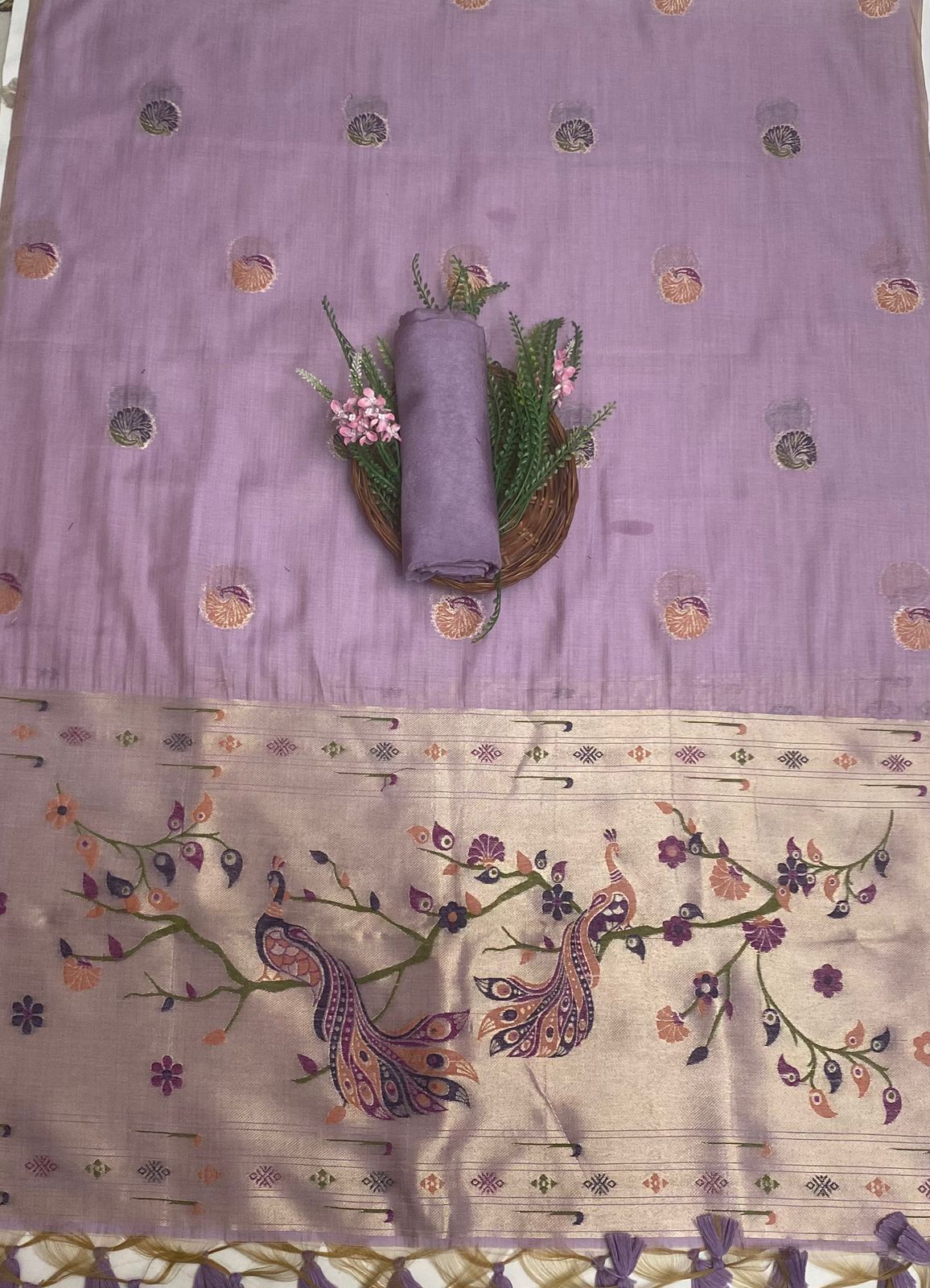 Jamdani Lilac Suit Fabric / Jamdani Suits