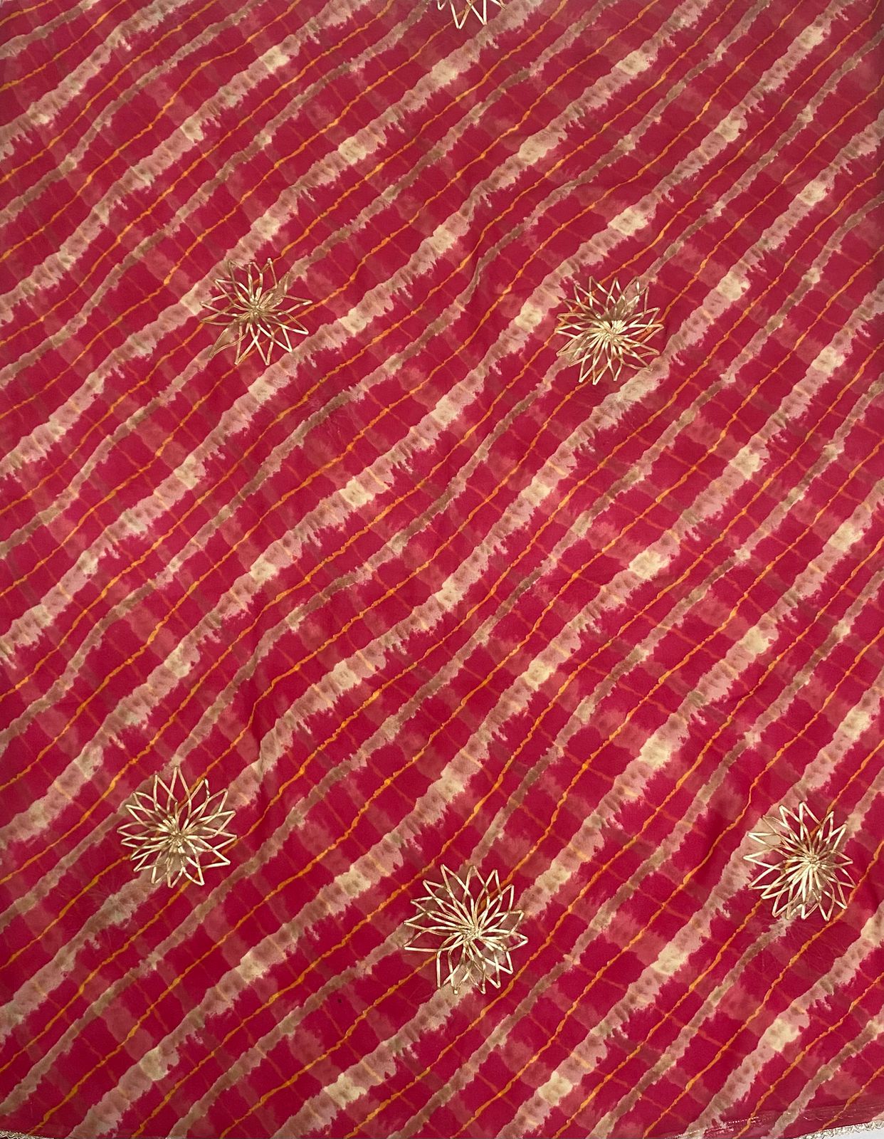 Georgette Magenta Suit Fabric / Festive Vibe