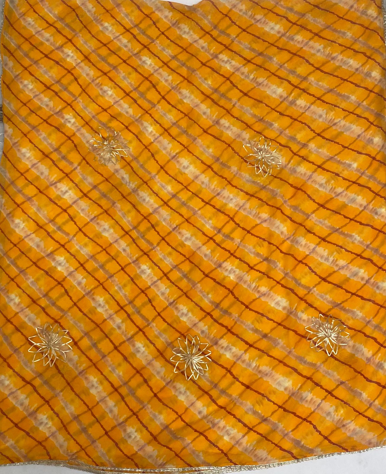 Georgette Yellow Suit Fabric / Festive Vibe