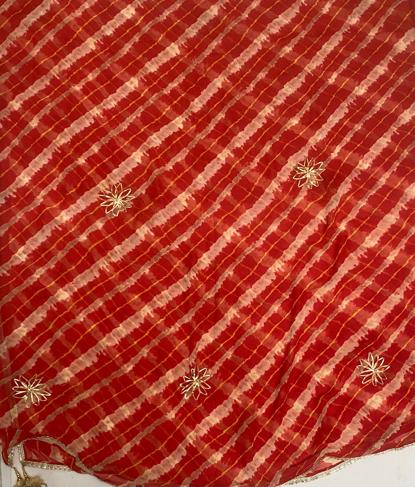 Georgette Red Suit Fabric / Festive Vibe