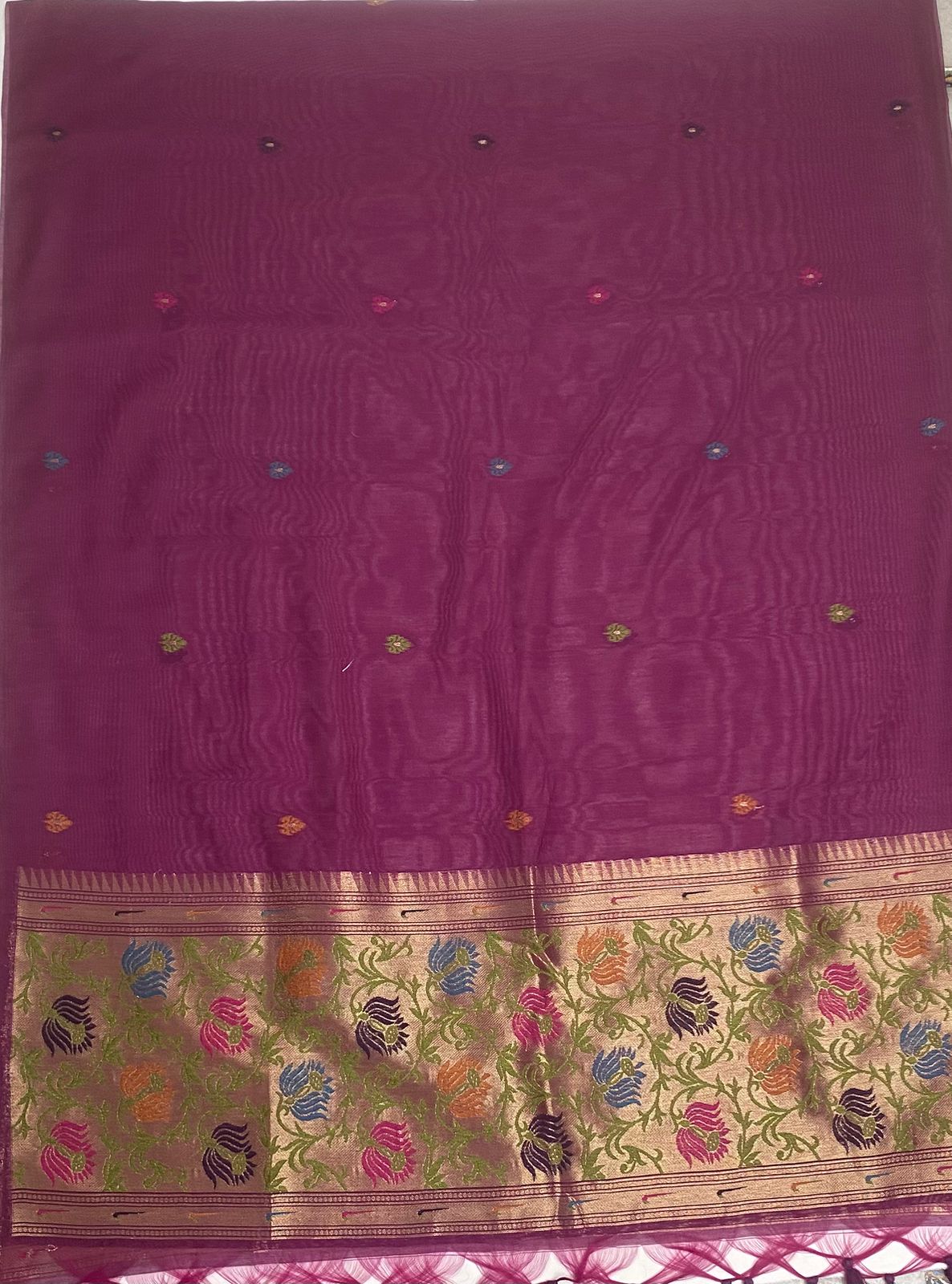Jamdani Wine Suit Fabric / Jamdani Suits