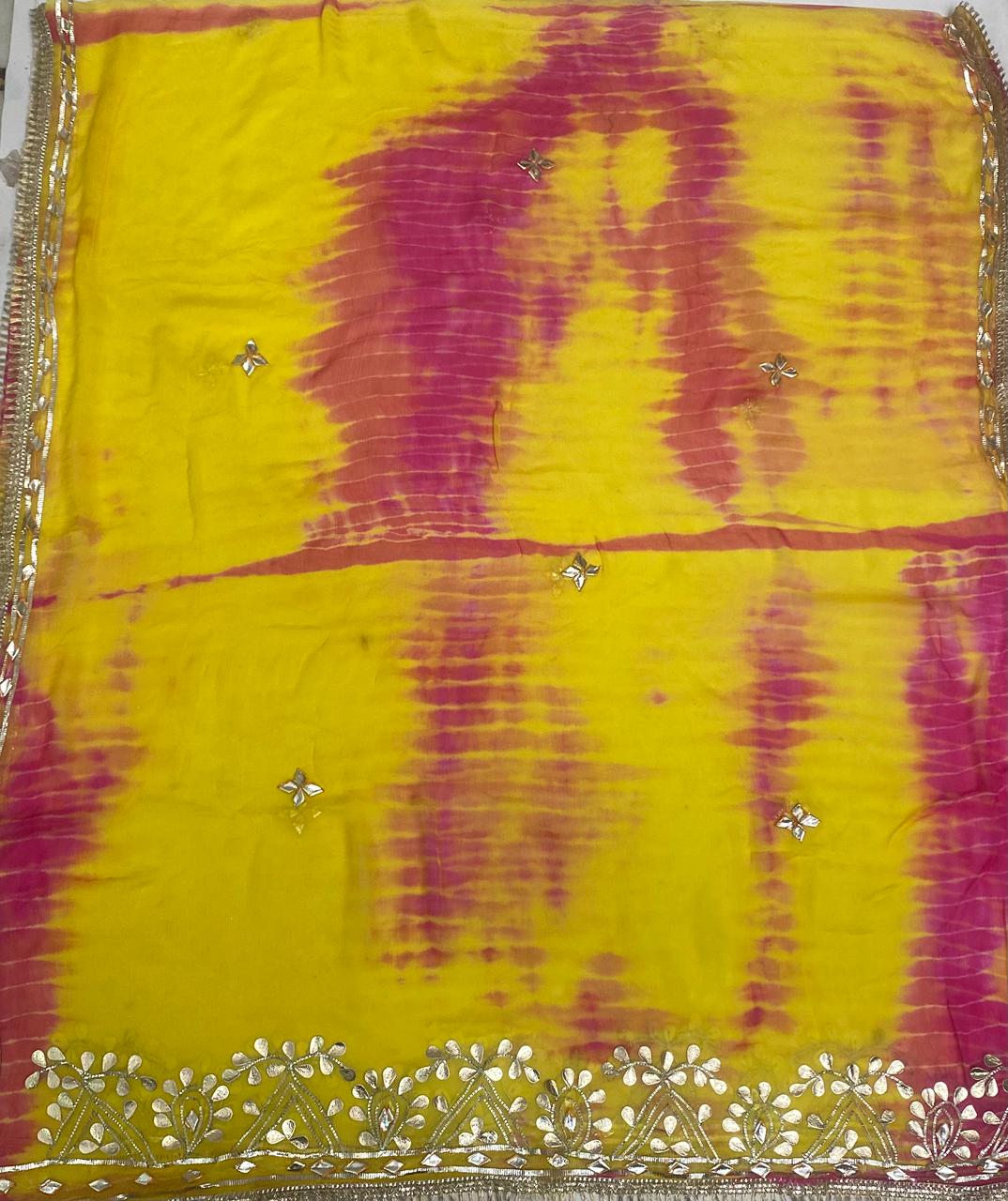 Crepe Yellow Suit Fabric / Festive Vibe