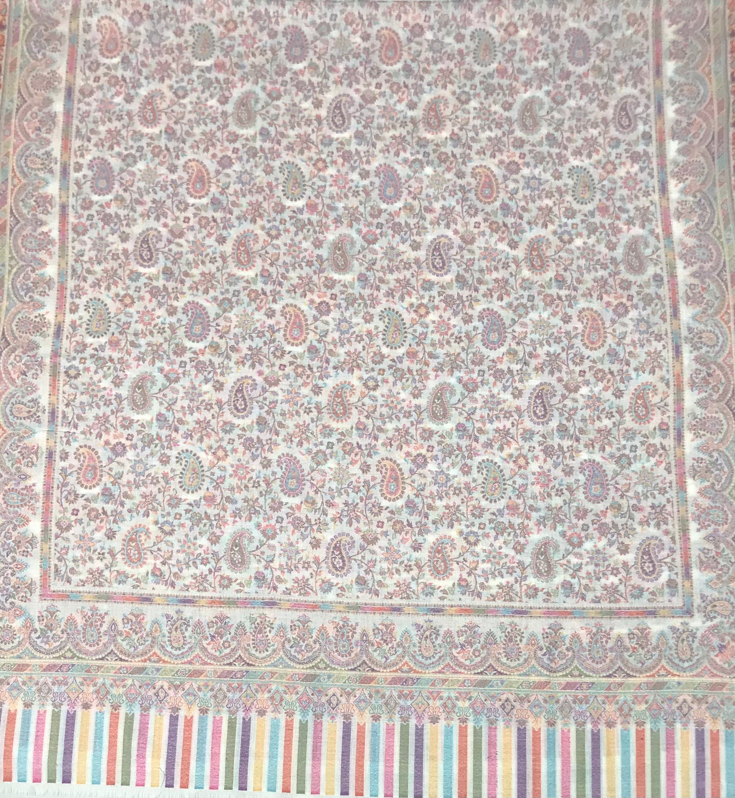 Pashmina White Shawl Fabric / Pashmina Shawls