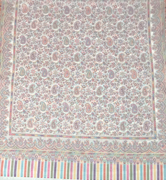 Pashmina White Shawl Fabric / Pashmina Shawls