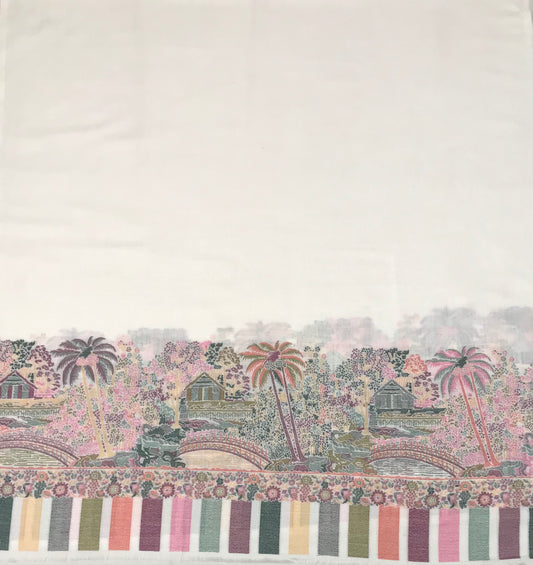 Pashmina White Shawl Fabric / Pashmina Shawls