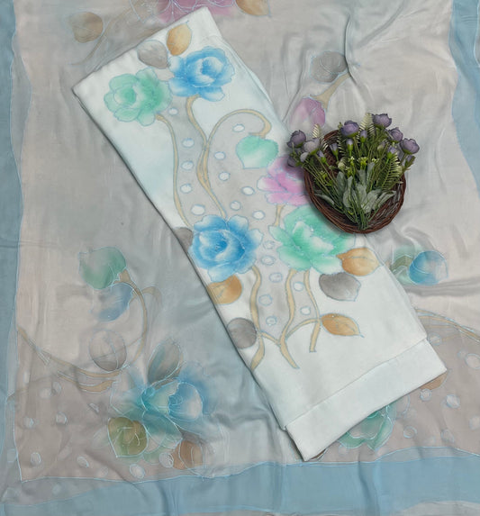 Muslin Sky Blue Suit Fabric / CKC Muslin Suits