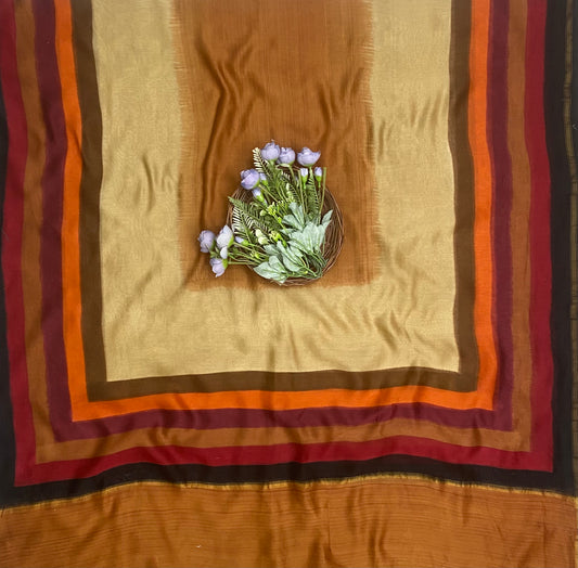 Pure Maheshwari Mustard Suit Fabric / CKC Maheshwari Suits