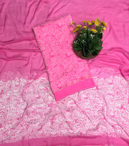 228 Chiffon Pink Suit Fabric / CKC Chiffon Suits