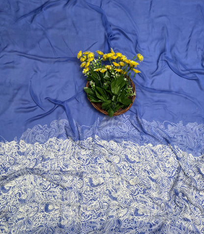 229 Chiffon Blue Suit Fabric / CKC Chiffon Suits