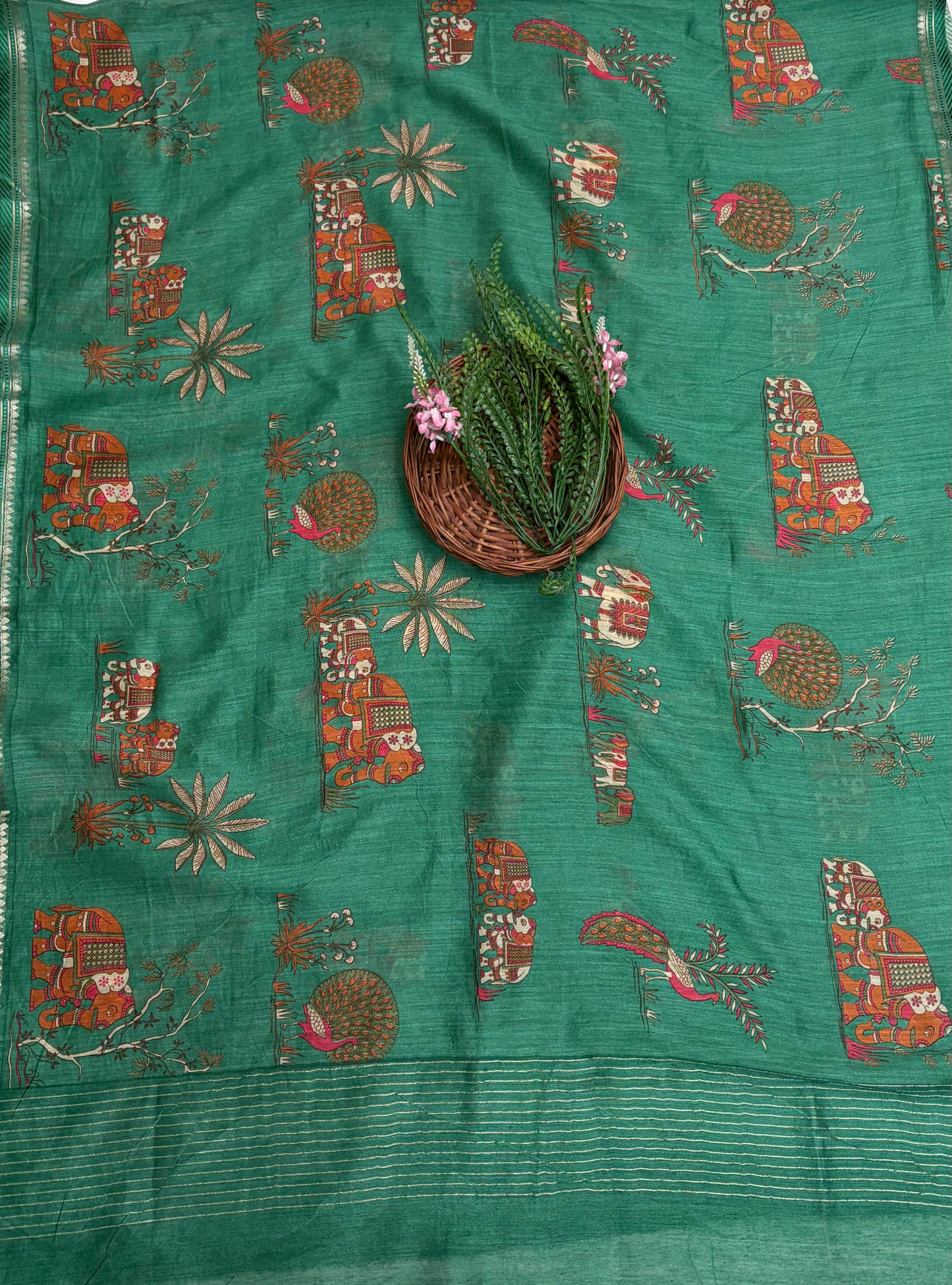 Pure Munga Silk  Green Suit Fabric / Pure Munga Silk Suits